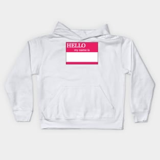 Hello My Name Is, Red Kids Hoodie